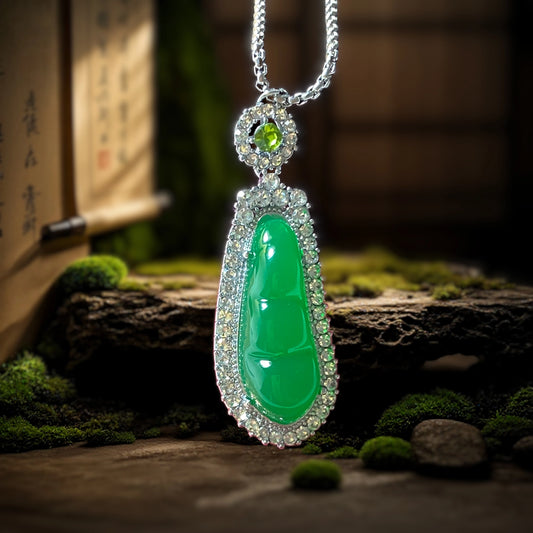 Magicfad Green Jade Necklace