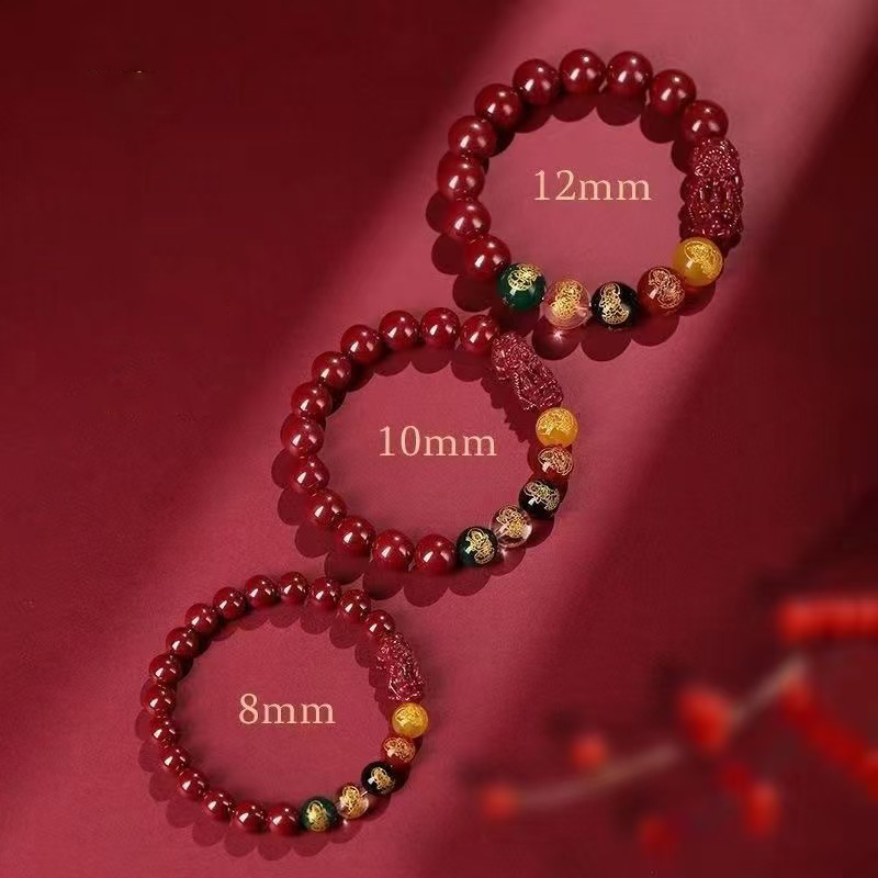 Magicfad Cinnabar Pixiu Agate Bracelet β A Symbol of Prosperity & Cultural Tradition