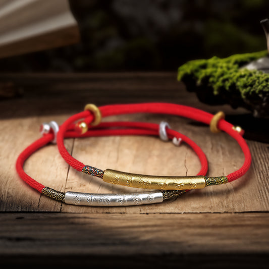 Magicfad Tibetan Buddhist Handmade Mani Mantra Red String β Cultural Inspiration & Mindful Intention