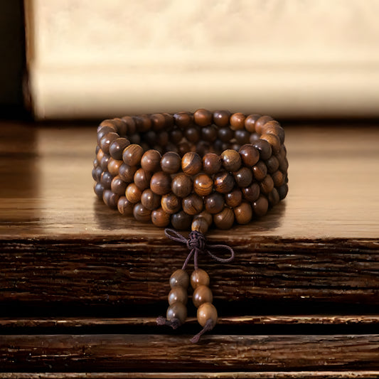Magicfad 108 Mala Beads Black Rosewood Bracelet Prayer Meditation Elastic