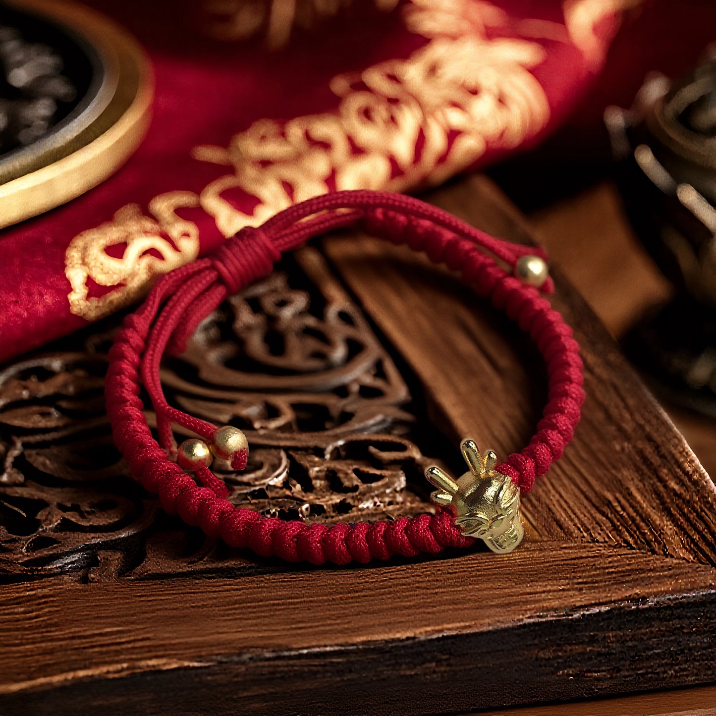 Magicfad Chinese 12 Zodiac Adjustable Red String Bracelet - Cultural Connection & Positive Intention