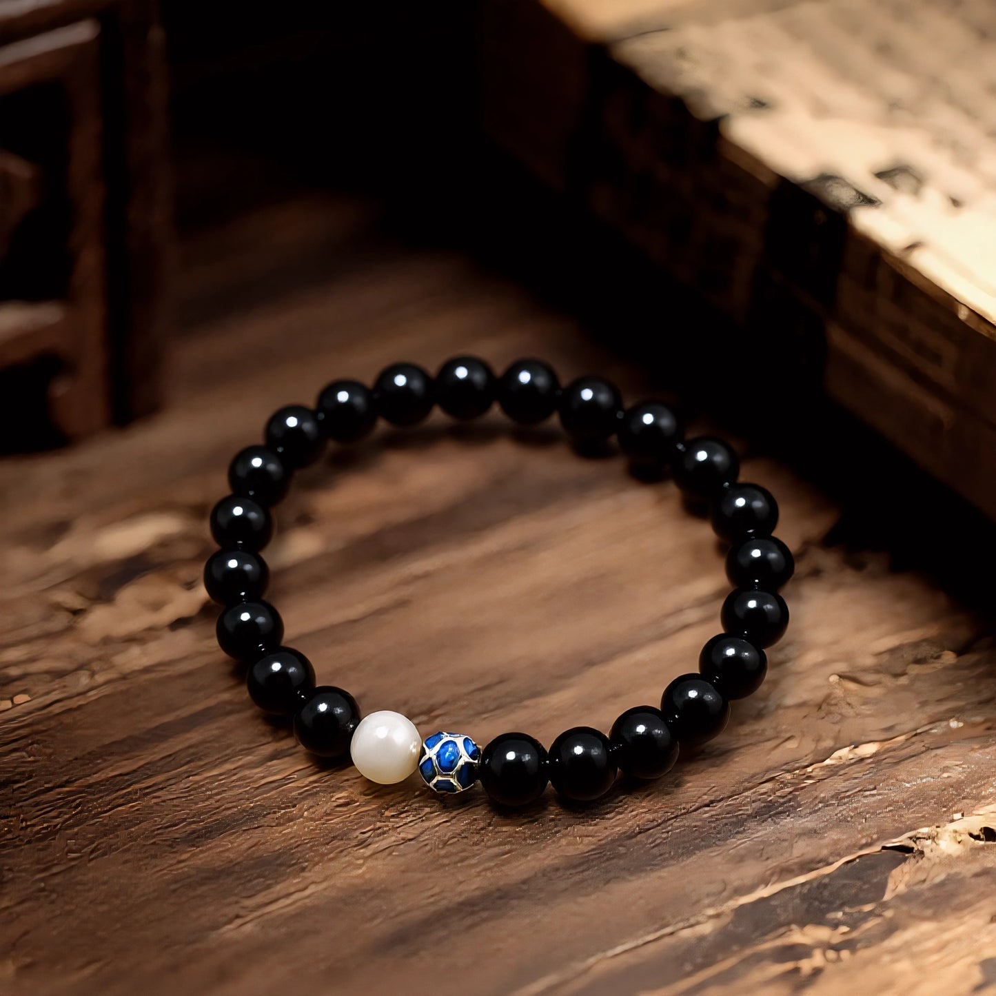 Magicfad Obsidian Lotus Bracelet