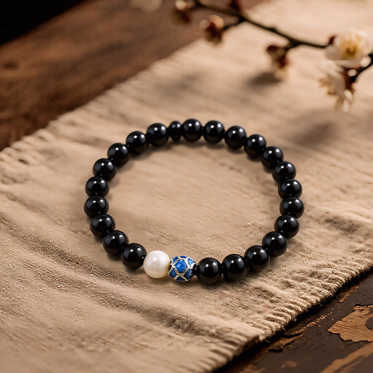Magicfad Obsidian Lotus Bracelet