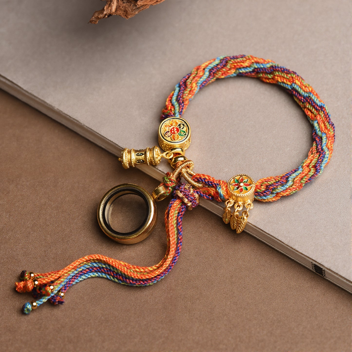 Magicfad Tibetan Om Mani Padme Hum Dreamcatcher Reincarnation Knot Bracelet - A Symbol of Connection & Continuity