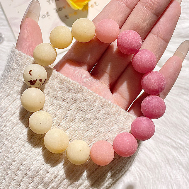 Magicfad Gradient Bodhi Seed Bead Bracelet – Natural Color-Arranged Beads for Everyday Wear