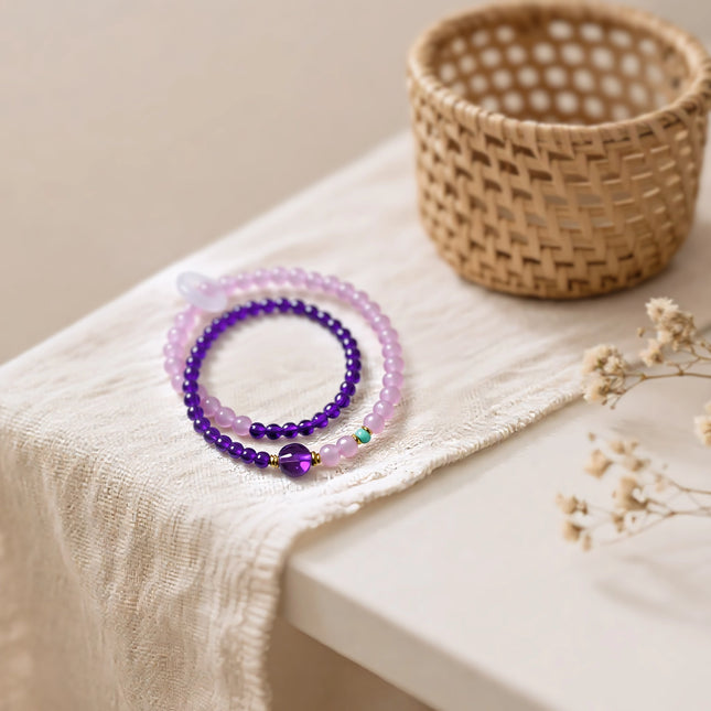 Magicfad Amethyst Crystal Bracelet - A Spiritual Token for Inner Peace & Stress Relief
