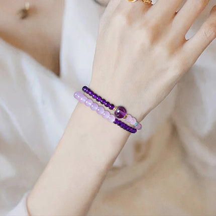 Magicfad Amethyst Crystal Bracelet - A Spiritual Token for Inner Peace & Stress Relief
