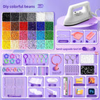 【Upgraded Special Iron + Deluxe Tool Kit Set】24 Colors + Bead Pen Set + Free 2000 Black and White Beads