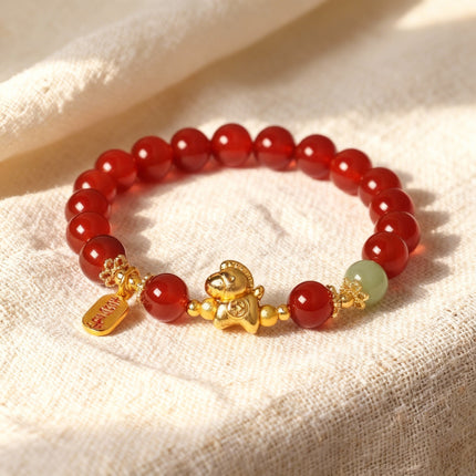 Magicfad Obsidian Horse Guardian Bracelet – Strength & Protection