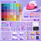 【Iron + Deluxe Tool Kit Set】96 Colors + Bead Pen Set + Free 4000 Black and White Beads