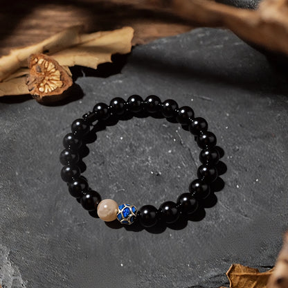 Magicfad Obsidian Lotus Bracelet