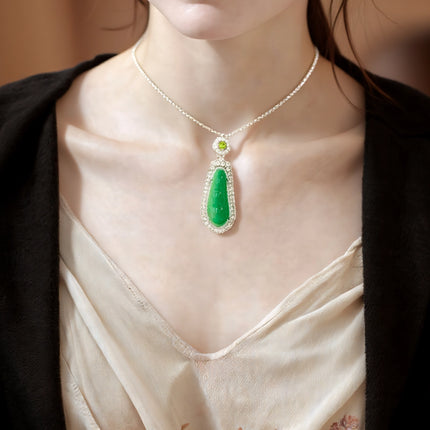 Magicfad Green Jade Necklace