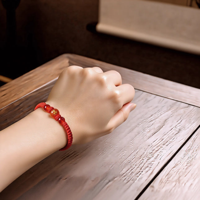 Magicfad Handmade Red Agate Chinese Zodiac Bracelet