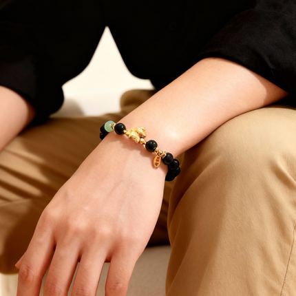 Magicfad Obsidian Horse Guardian Bracelet – Strength & Protection