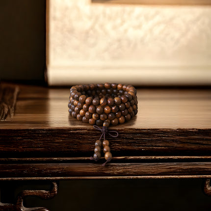 Magicfad 108 Mala Beads Black Rosewood Bracelet Prayer Meditation Elastic