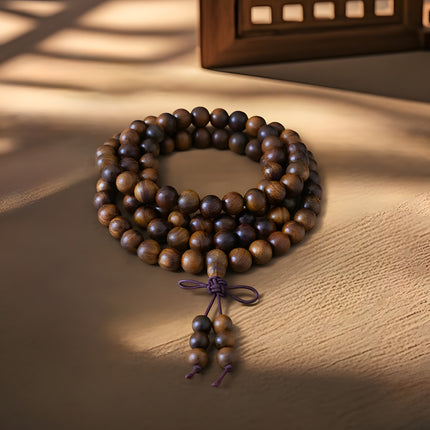 Magicfad 108 Mala Beads Black Rosewood Bracelet Prayer Meditation Elastic