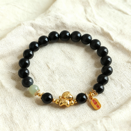 Magicfad Obsidian Horse Guardian Bracelet – Strength & Protection