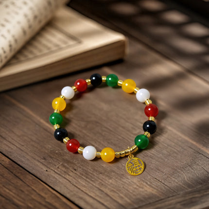 Magicfad Five Blessings Agate Feng Shui Bracelet – A Token of Traditional Wishes