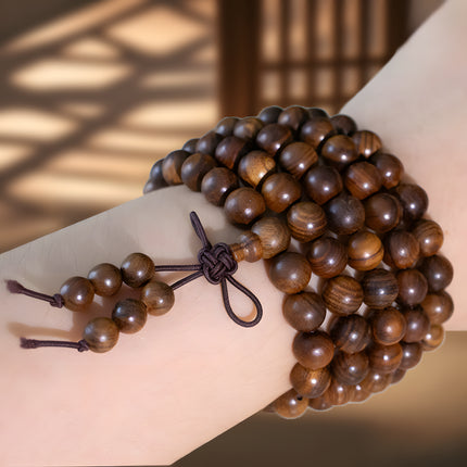 Magicfad 108 Mala Beads Black Rosewood Bracelet Prayer Meditation Elastic