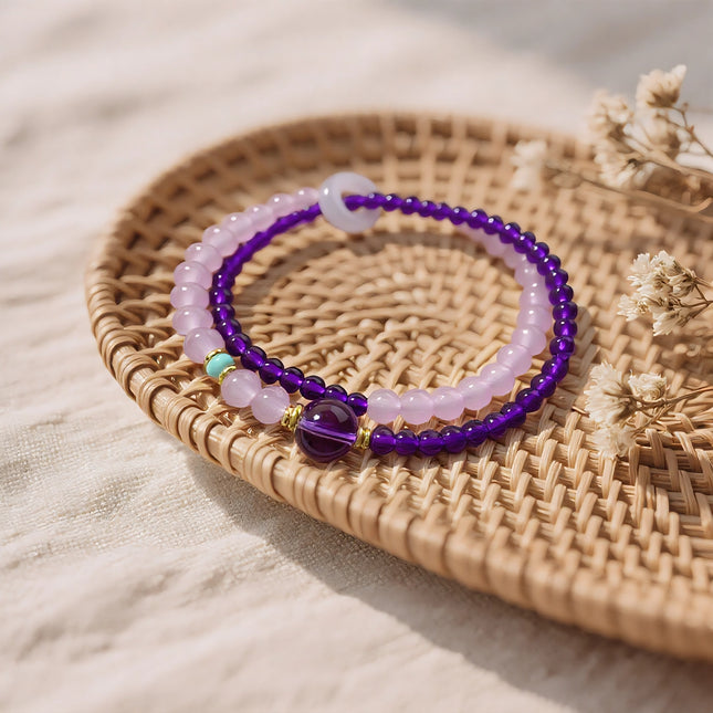 Magicfad Amethyst Crystal Bracelet - A Spiritual Token for Inner Peace & Stress Relief