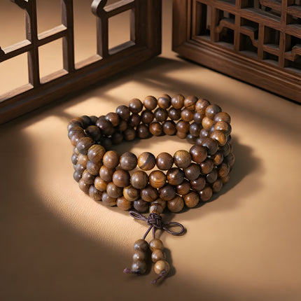 Magicfad 108 Mala Beads Black Rosewood Bracelet Prayer Meditation Elastic