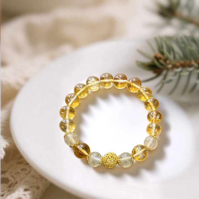 Magicfad Citrine Bracelet for Wealth, Confidence & Positive Energy