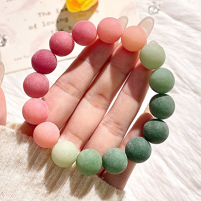 Magicfad Gradient Bodhi Seed Bead Bracelet – Natural Color-Arranged Beads for Everyday Wear