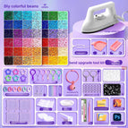 【Upgraded Special Iron + Deluxe Tool Kit Set】48 Colors + Bead Pen Set + Free 2000 Black and White Beads