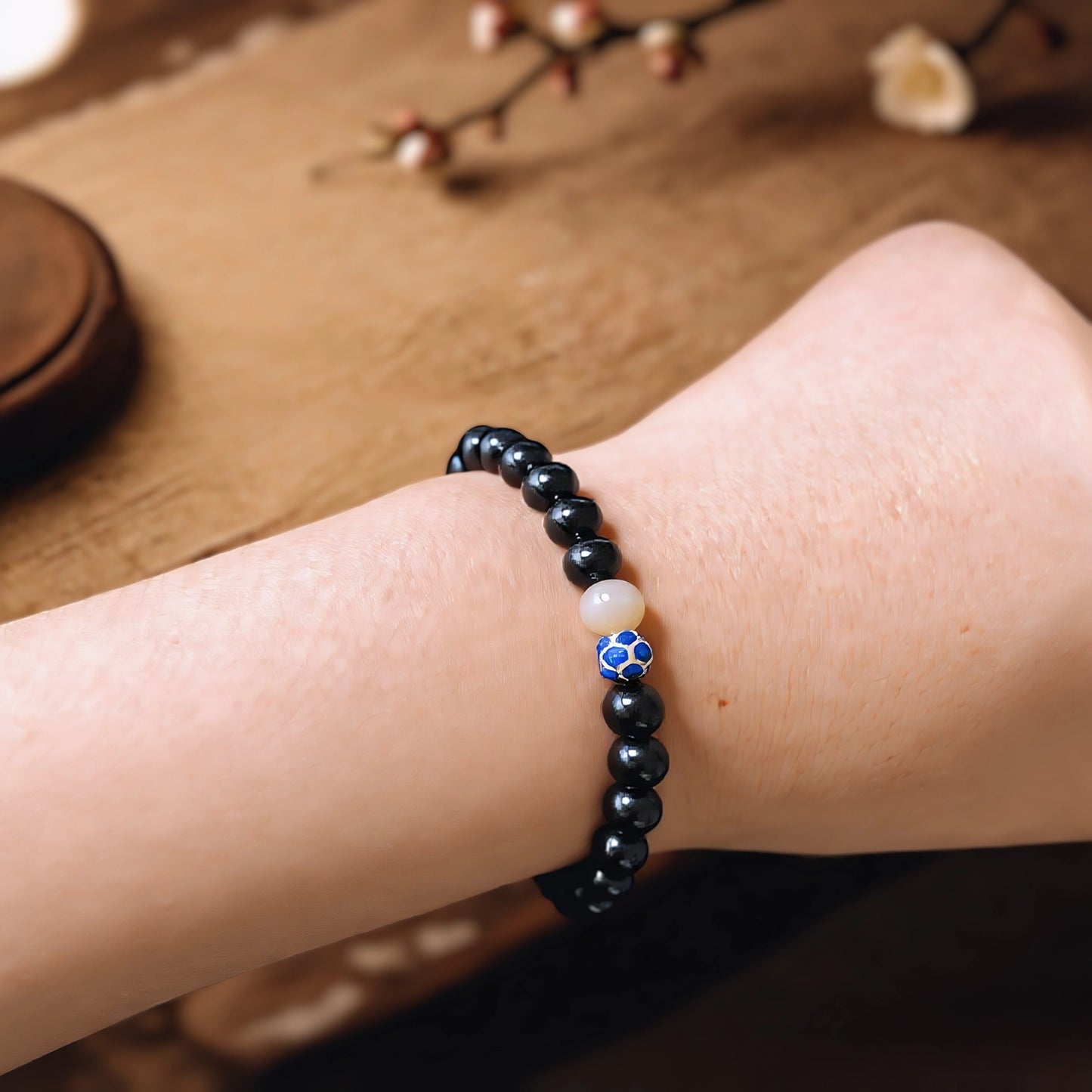 Magicfad Obsidian Lotus Bracelet