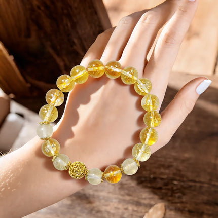 Magicfad Citrine Bracelet for Wealth, Confidence & Positive Energy