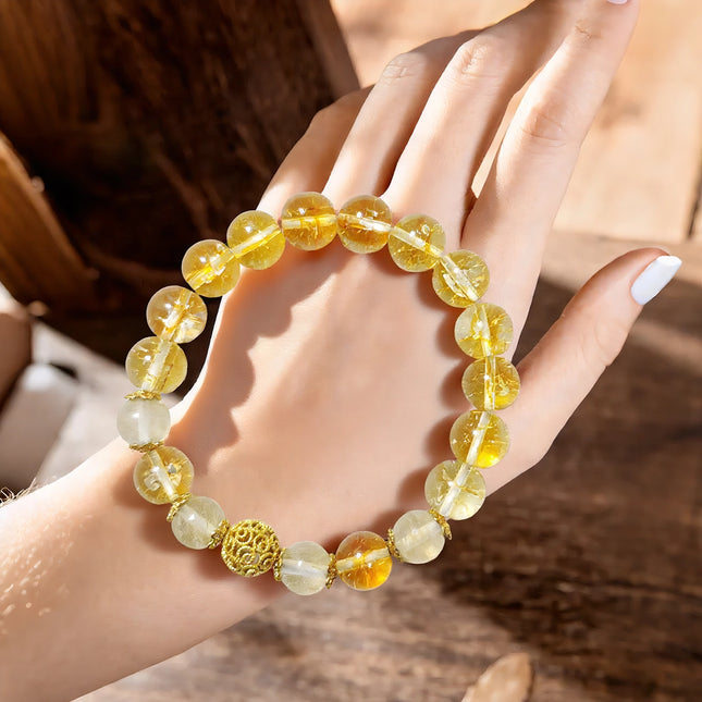 Magicfad Citrine Bracelet for Wealth, Confidence & Positive Energy