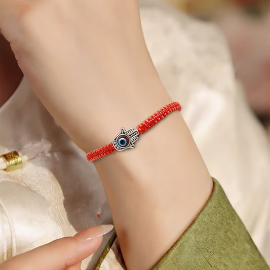 Magicfad Handmade Hamsa Symbol Red String Bracelet — Cultural Symbol & Personal Intention