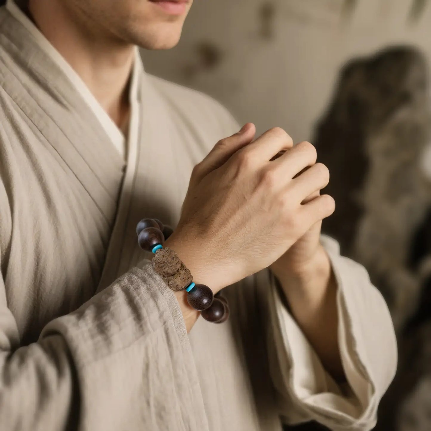 Magicfad Tara Sandalwood Beaded Bracelet – Prayer Beads for Meditation, Yoga & Daily Wear