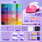 【Iron + Upgraded Bead Pen Set】48 Colors + Tool Kit + Free 6000 Black and White Beads