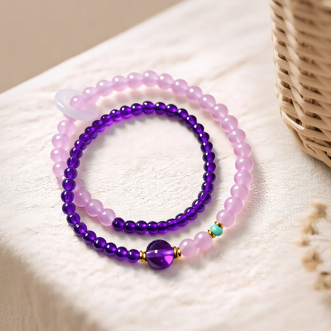Magicfad Amethyst Crystal Bracelet - A Spiritual Token for Inner Peace & Stress Relief