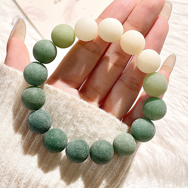 Magicfad Gradient Bodhi Seed Bead Bracelet – Natural Color-Arranged Beads for Everyday Wear