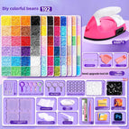 【Iron + Upgraded Bead Pen Set】192 Colors + Tool Kit + Free 6000 Black and White Beads