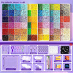 120 Colors of Fusion Beads + Free Tool Kit + Bead Needle + 6000 Free Black and White Beads
