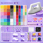 【Upgraded Large White Iron + Upgraded Bean Pen Set】168 Colors + Tool Kit + Free 6000 Black and White Beans