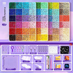 96 Colors of Fusion Beads + Free Tool Kit + Bead Needle + 4000 Black and White Beads as a Gift