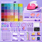 【Iron + Deluxe Tool Kit Set】72 Colors + Bead Pen Set + Free 4000 Black and White Beads