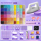 【Upgraded Special Iron + Upgraded Bead Pen Set】120 Colors + Tool Kit + Free 6000 Black and White Beads