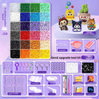【Upgraded Bead Pen Set】24 Colors + Tool Kit + Free 2000 Black and White Beads【Better for Beading】