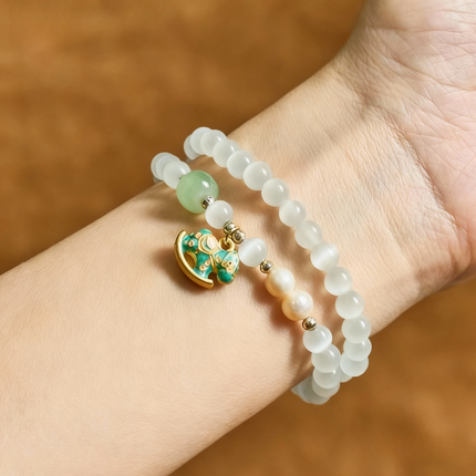 Magicfad Year Of The Horse Chrysoberyl Glass Bead Bracelet